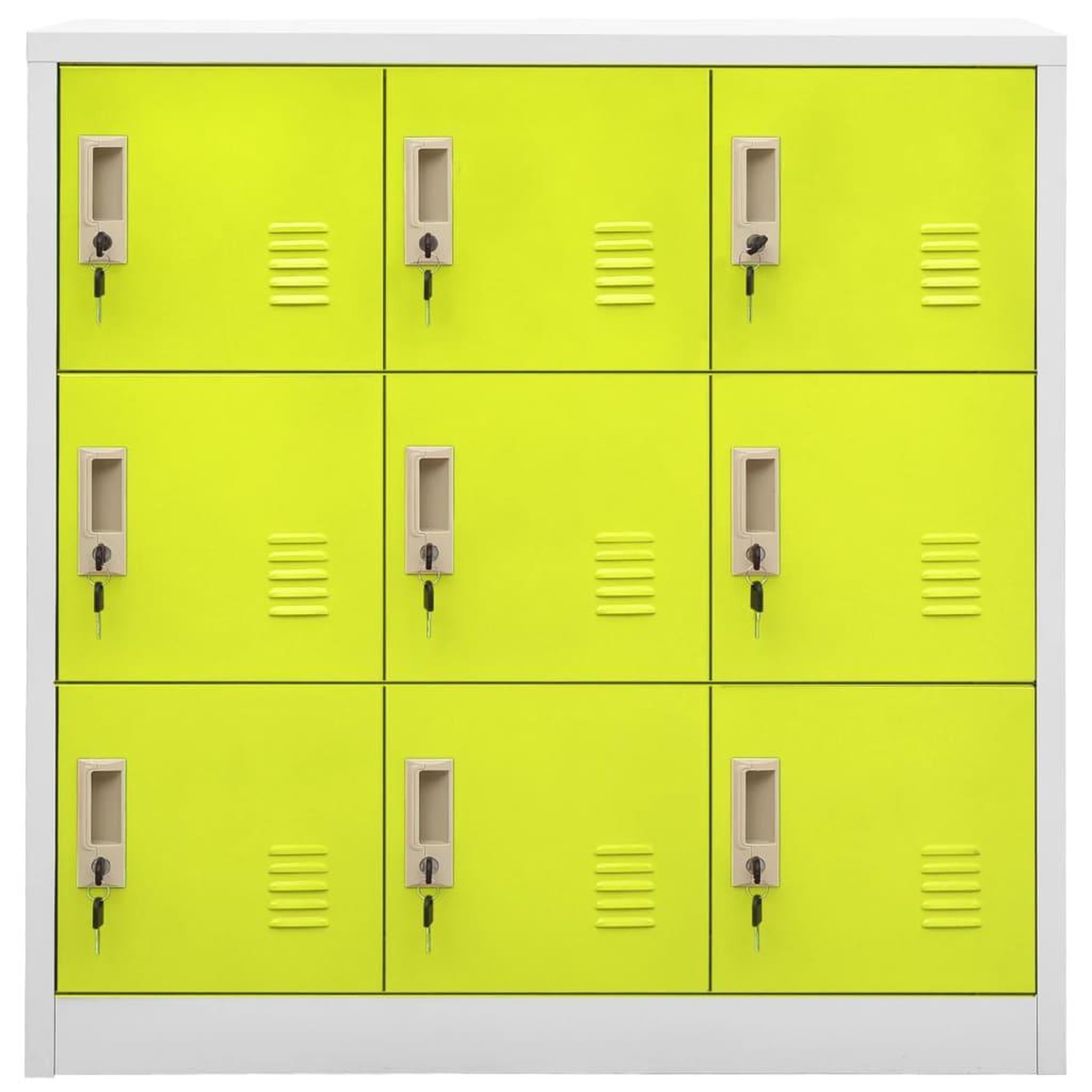 Voir la diapositive 3 : VIDAXL Armoires a casiers 2 pcs Gris clair et vert 90x45x92,5 cm Acier