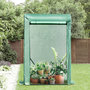 Voir la diapositive 2 : OUTSUNNY Serre de jardin serre à tomates anti-UV dim. 100L x 50l x 150H cm porte zipée déroulante acier PE vert