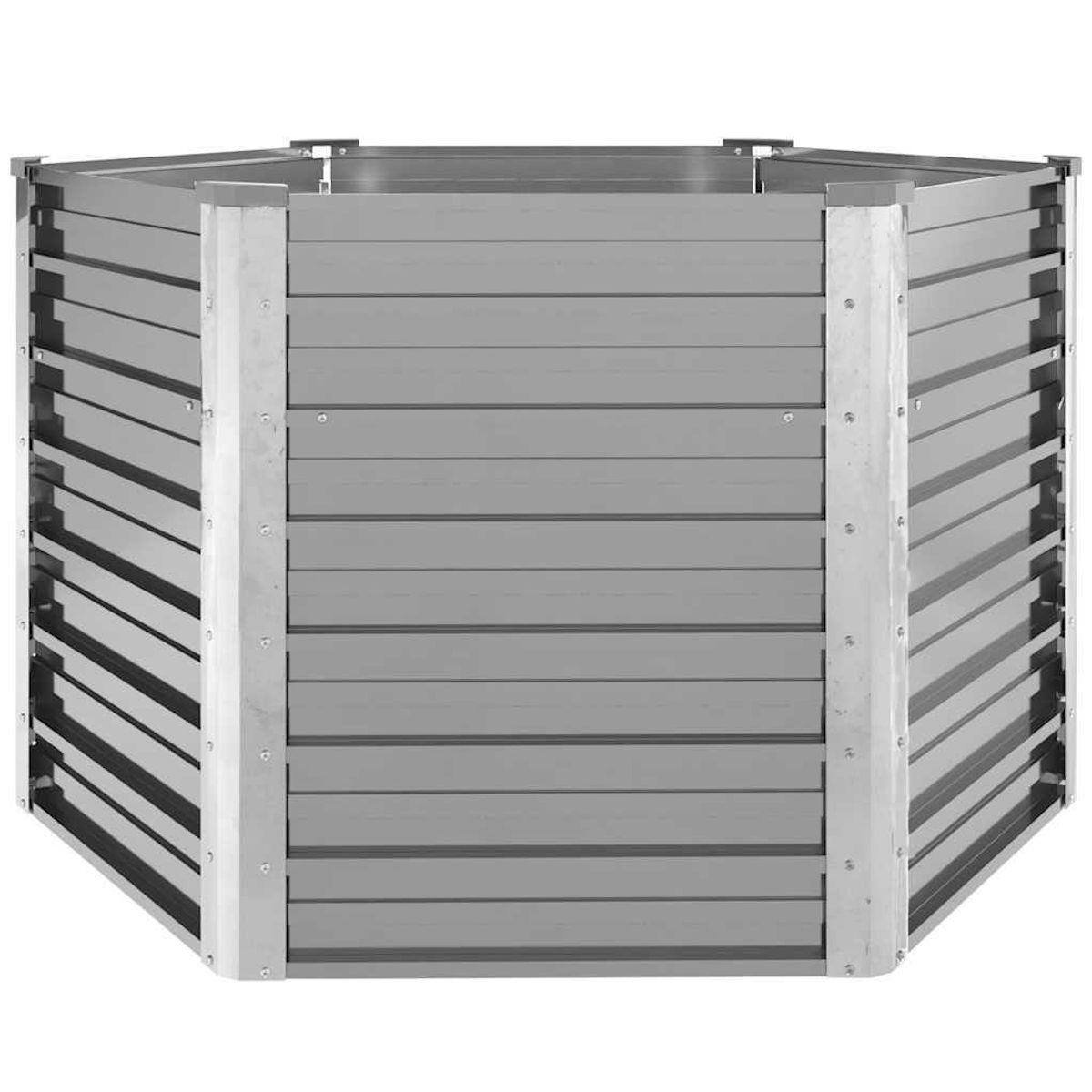 VIDAXL Lit sureleve de jardin Acier galvanise 129x129x77 cm Gris