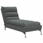 Voir la diapositive 2 : VIDAXL Chaise longue de massage avec coussins gris fonce tissu