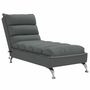 Voir la diapositive 2 : VIDAXL Chaise longue de massage avec coussins gris fonce tissu