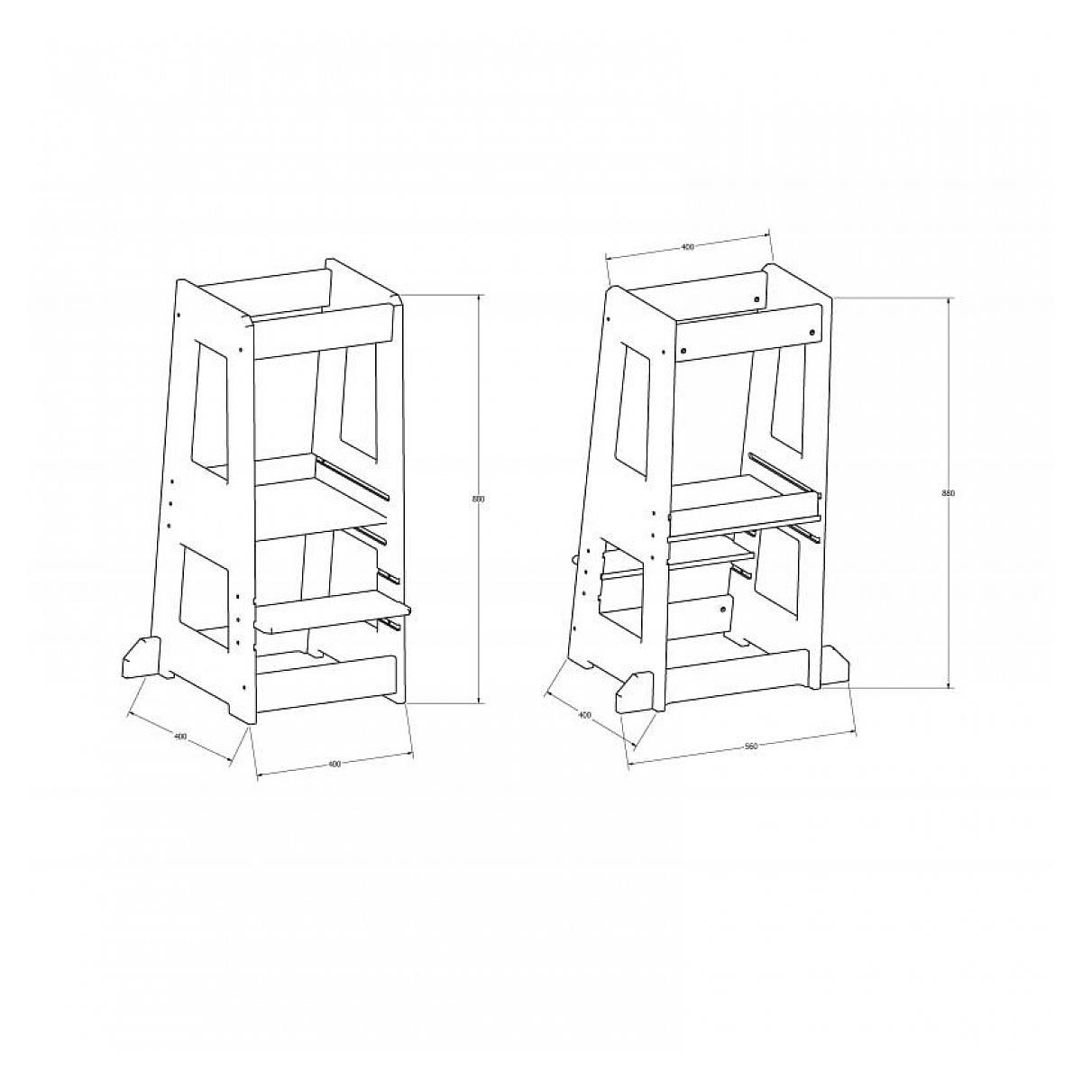 TISSI Tour d'apprentissage Felix en hetre massif Bleu
