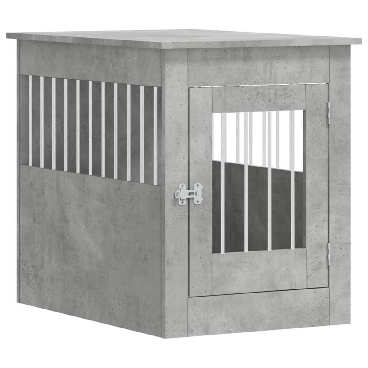 VIDAXL Meuble de cage pour chiens gris beton 55x80x68 cm