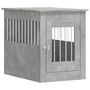 Voir la diapositive 2 : VIDAXL Meuble de cage pour chiens gris beton 55x80x68 cm