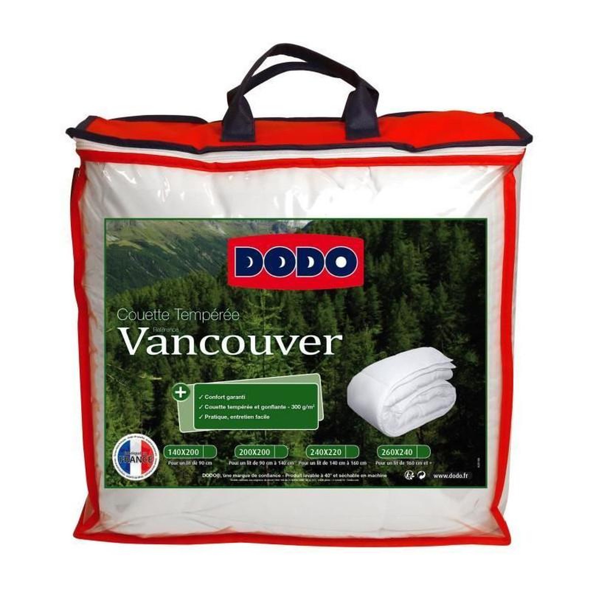 DODO DODO Couette temperee Vancouver - 220 x 240 cm - Blanc