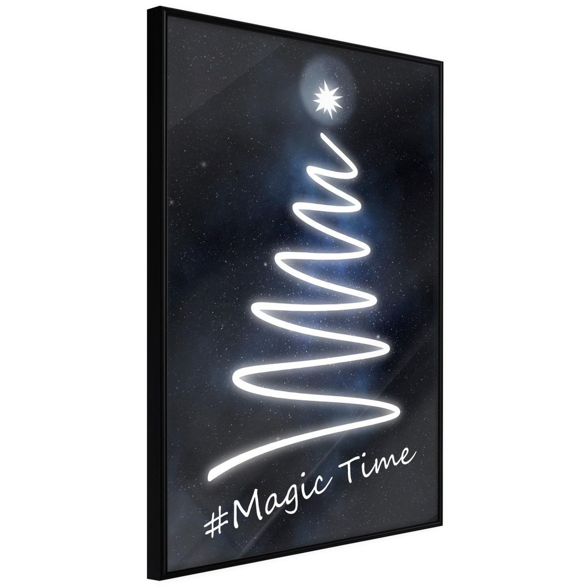 Paris Prix Affiche murale encadrée  bright christmas tree. Coloris disponibles : Jaune, Noir