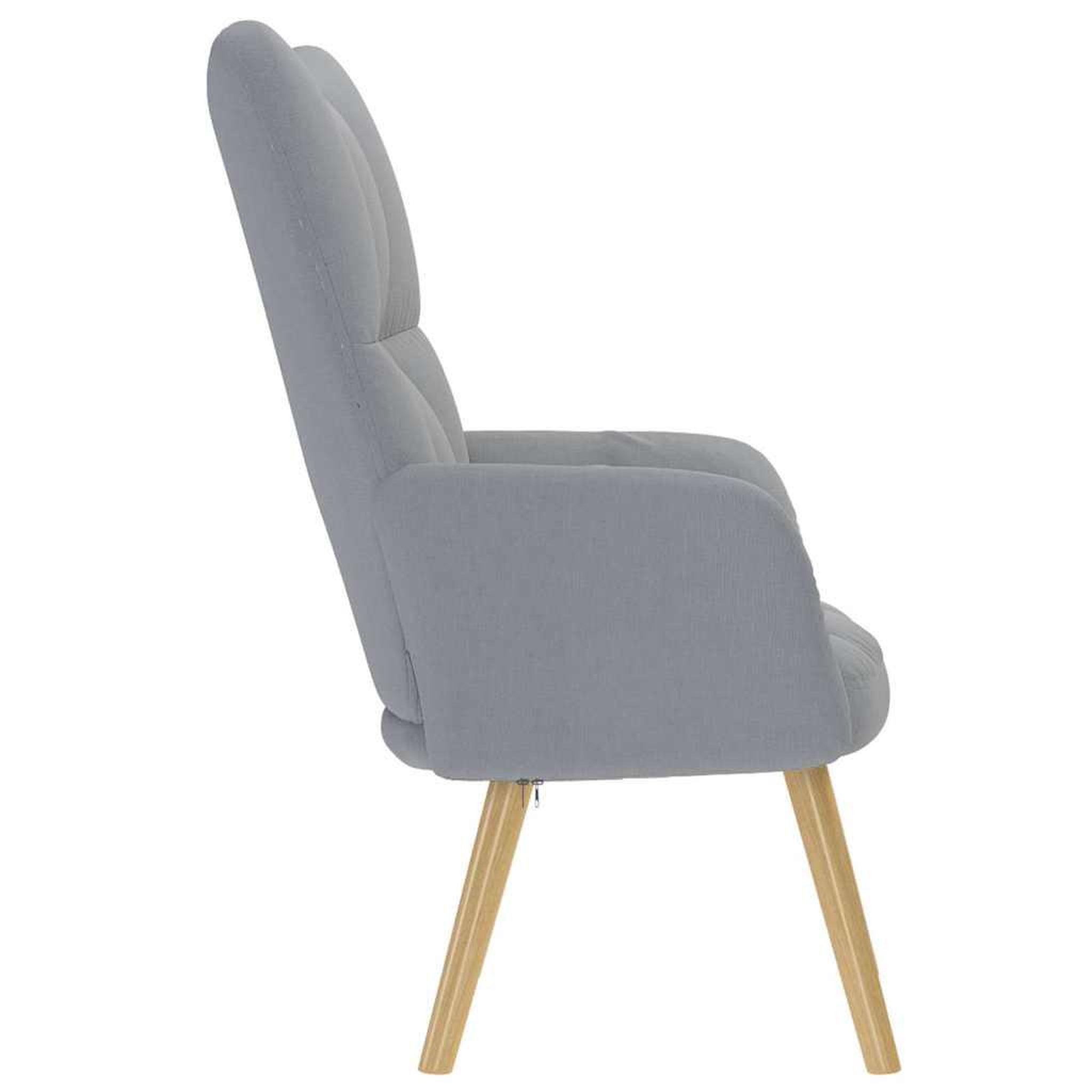 Voir la diapositive 5 : VIDAXL Chaise de relaxation Gris clair Tissu