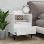 Voir la diapositive 3 : VIDAXL Tables de chevet 2 pcs Blanc brillant 40x35x50 cm