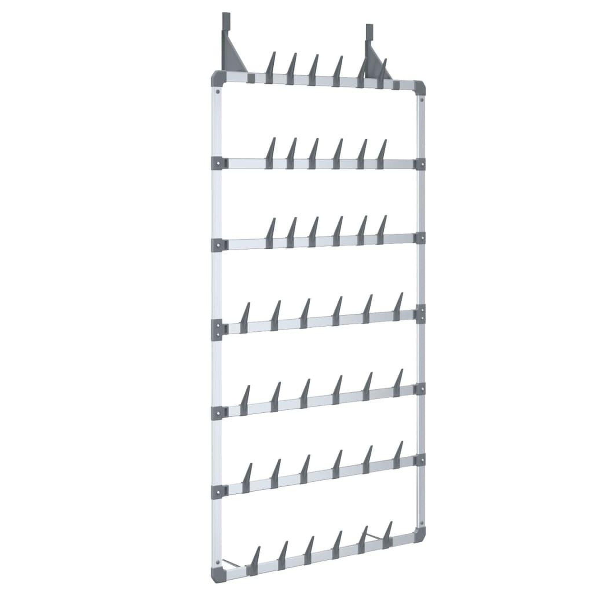 VIDAXL Etagere a chaussures suspendue argente 66x13x139 cm
