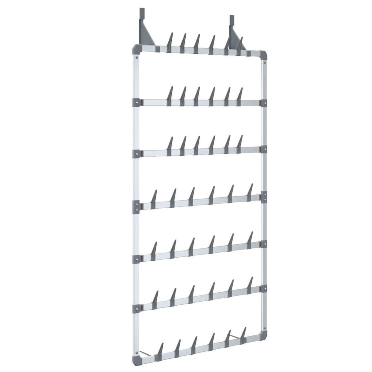 VIDAXL Etagere a chaussures suspendue Argente 66x13x139 cm