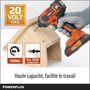 Voir la diapositive 3 : MARKET24 Visseuse a choc sans fil 20V 180Nm - DUAL POWER POWDP20100 - Livrée sans batterie ni chargeur