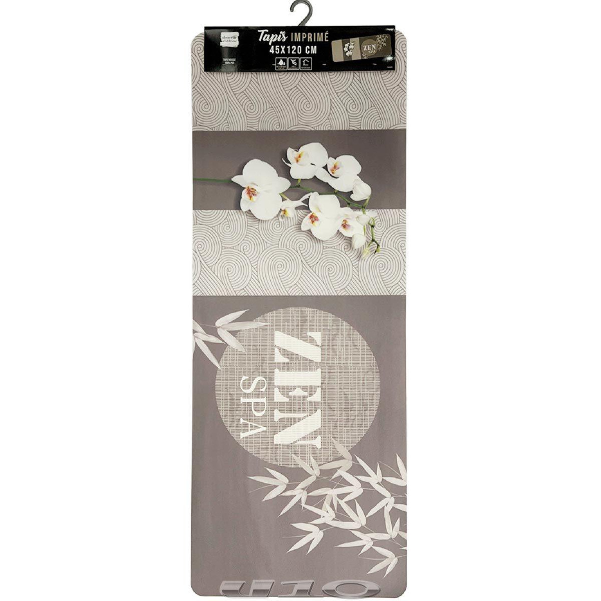 Voir la diapositive 2 : Douceur d'Intérieur Tapis déco imprimé  spazen  45x120cm taupe