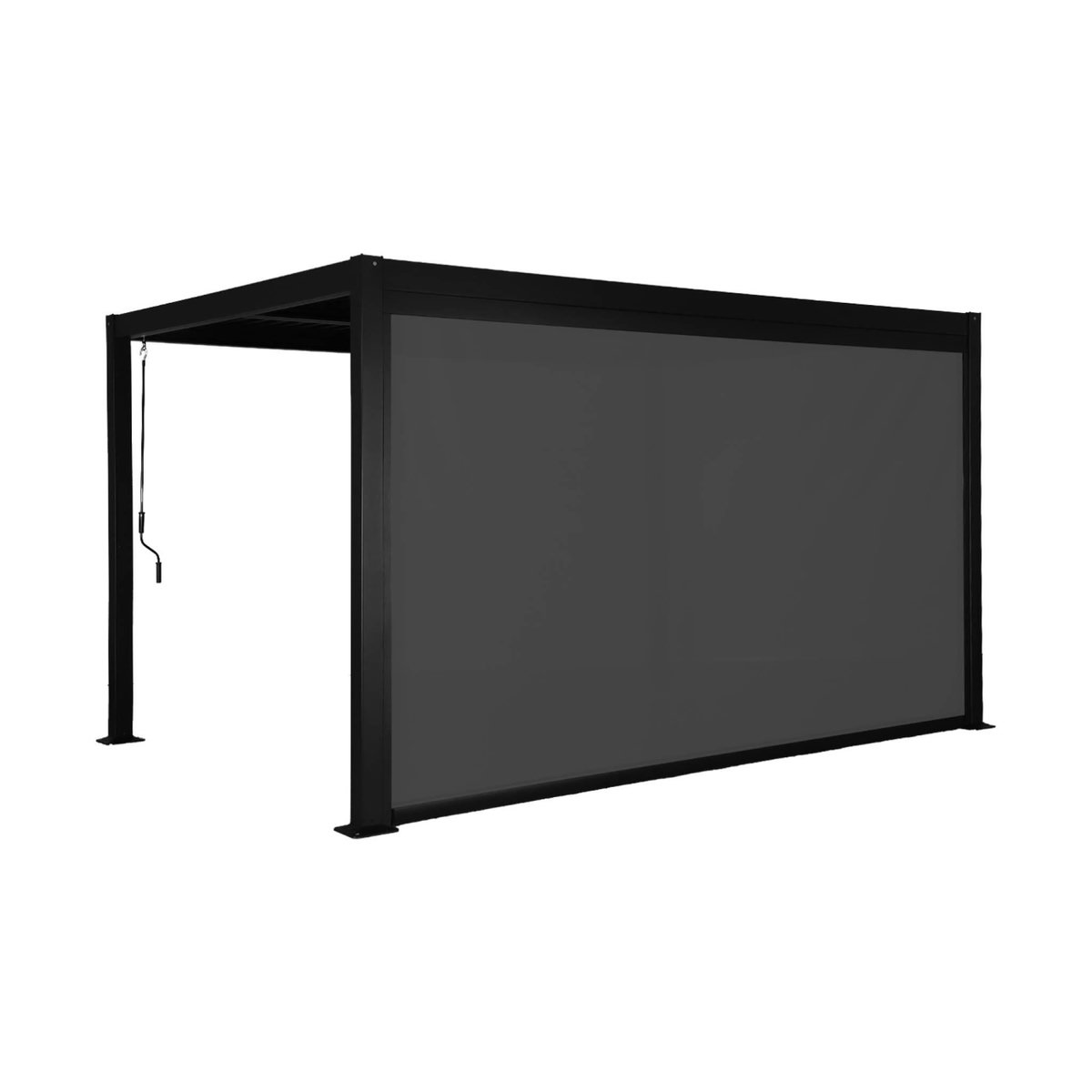 SWEEEK Pergola bioclimatique aluminium et acier 4x3m + 1 store 4m Palace