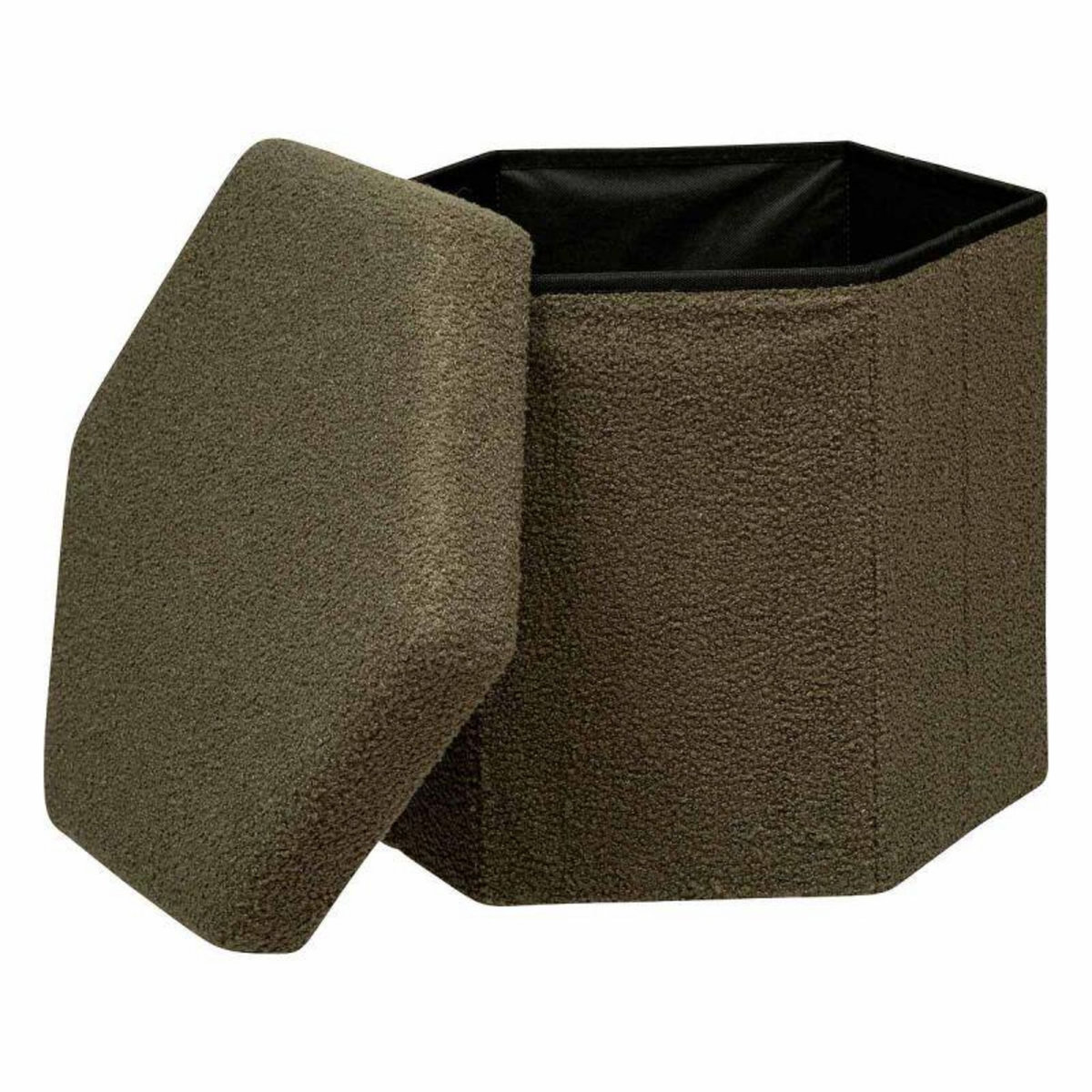  Pouf Coffre Pliable Bouclette  Jaiko  46cm Kaki