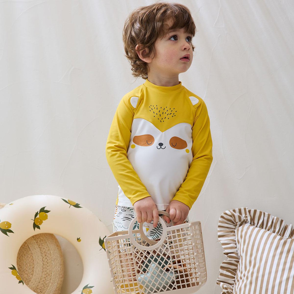Petit Béguin Maillot de bain bébé 2 pièces t-shirt de protection UV et boxer Baroudeur