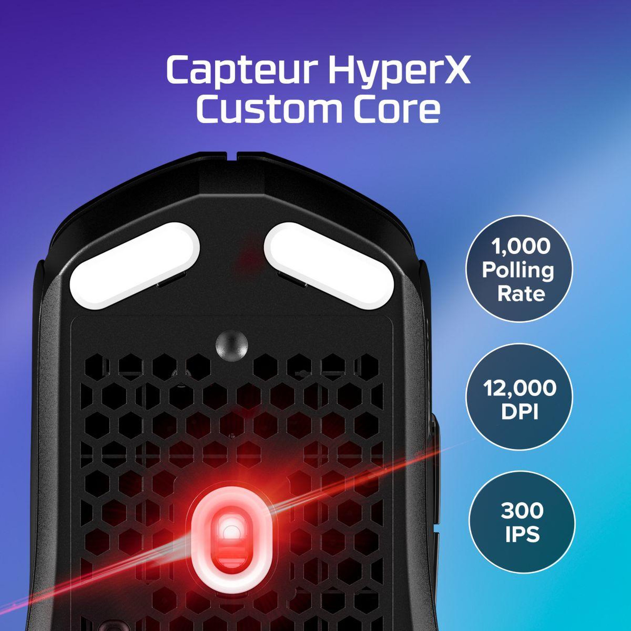Voir la diapositive 3 : HyperX Souris gamer sans fil pulsefire haste 2 core noire