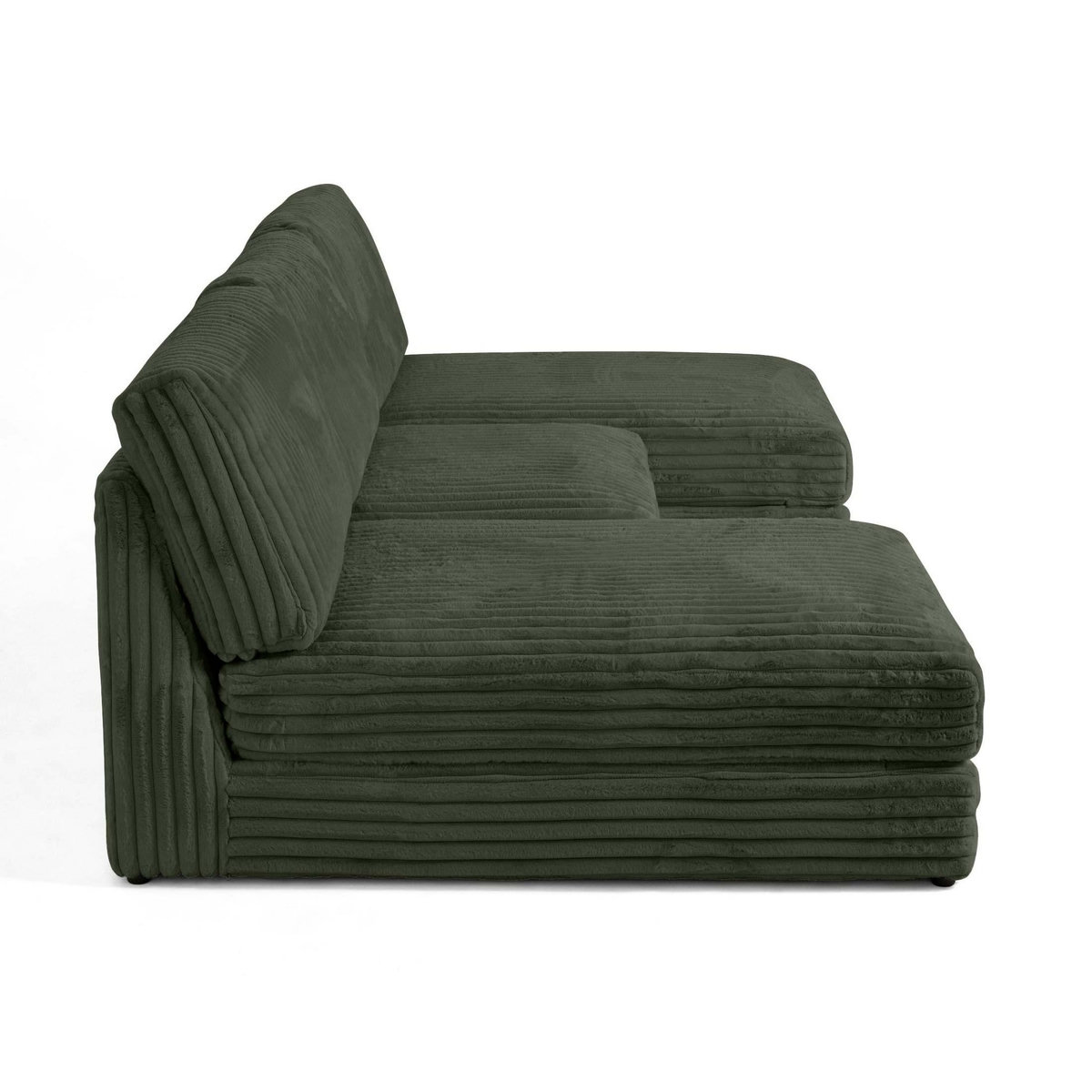 LISA DESIGN Jasper - canapé panoramique modulable - en fausse fourrure côtelée