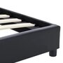 VIDAXL Cadre de lit Noir Similicuir 180 x 200 cm