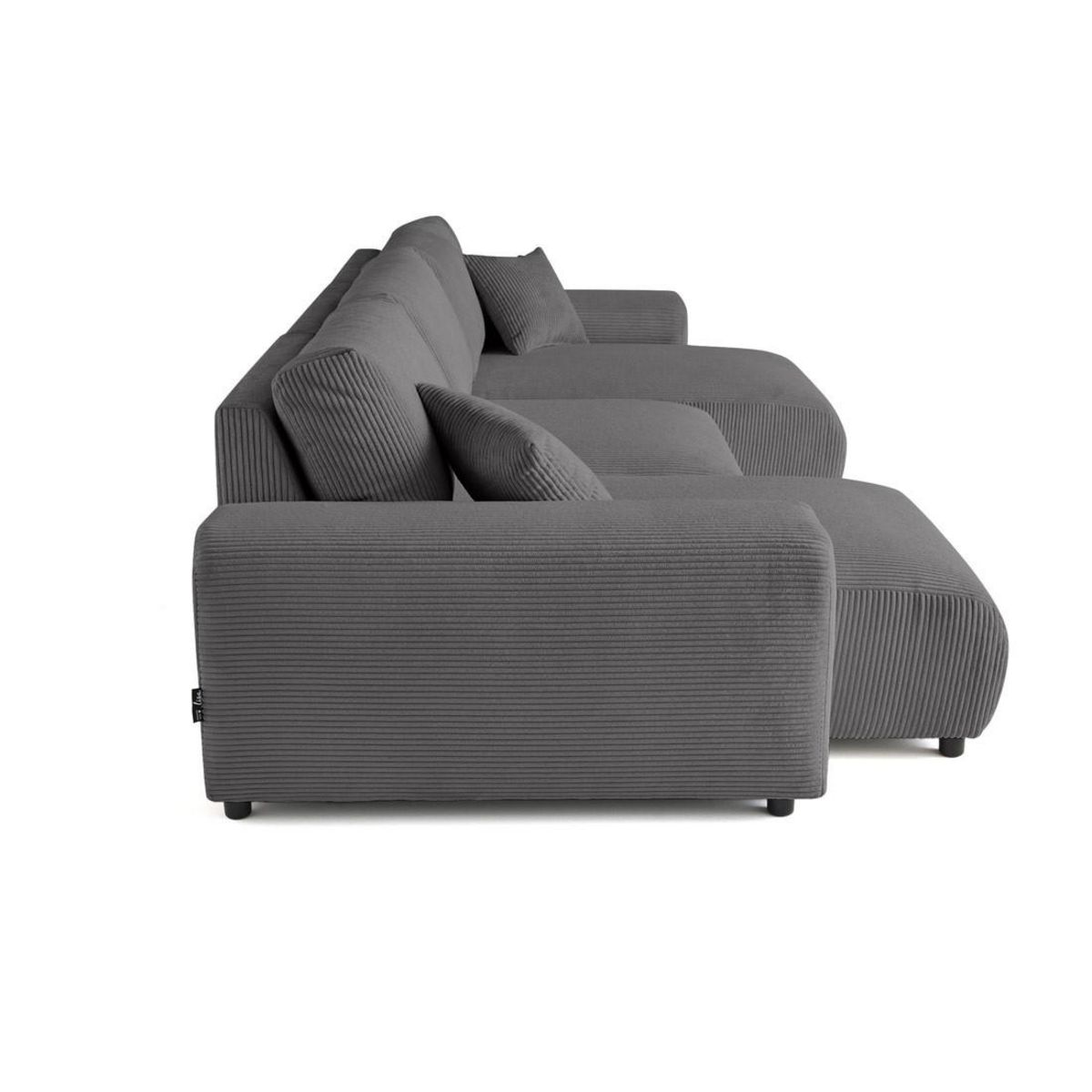 LISA DESIGN Garance - canapé panoramique en u - 7 places - en velours côtelé