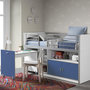 Voir la diapositive 2 : Paris Prix Lit Combiné Compact  Bonny  90x200cm Bleu