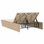 Voir la diapositive 5 : VIDAXL Chaise longue double avec coussins beige resine tressee