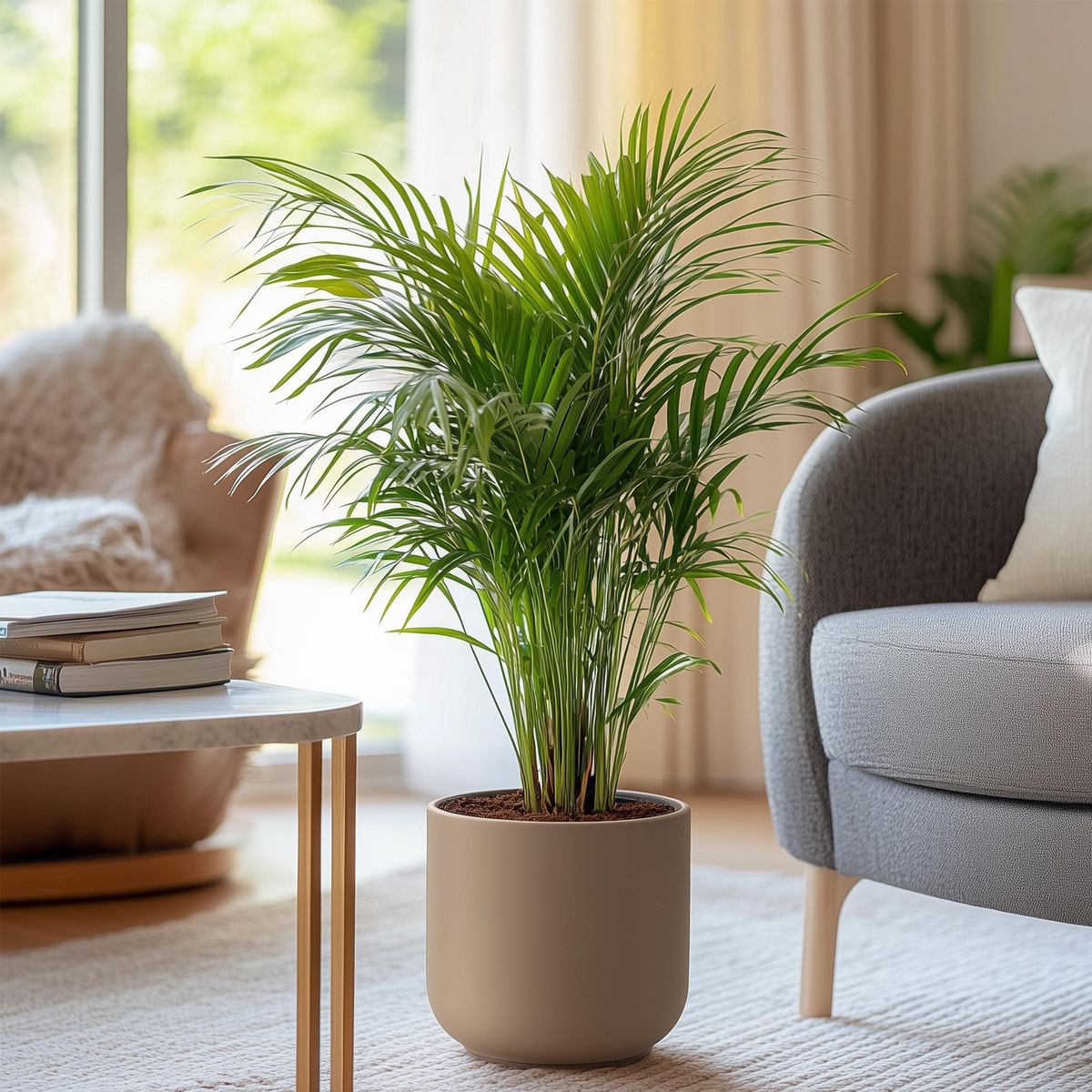 PLANT IN A BOX Palmier areca - Set de 2 - Dypsis lutescens - Hauteur 60-70cm - ⌀17cm