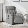 Voir la diapositive 1 : VIDAXL Fauteuil de massage inclinable electrique gris clair tissu