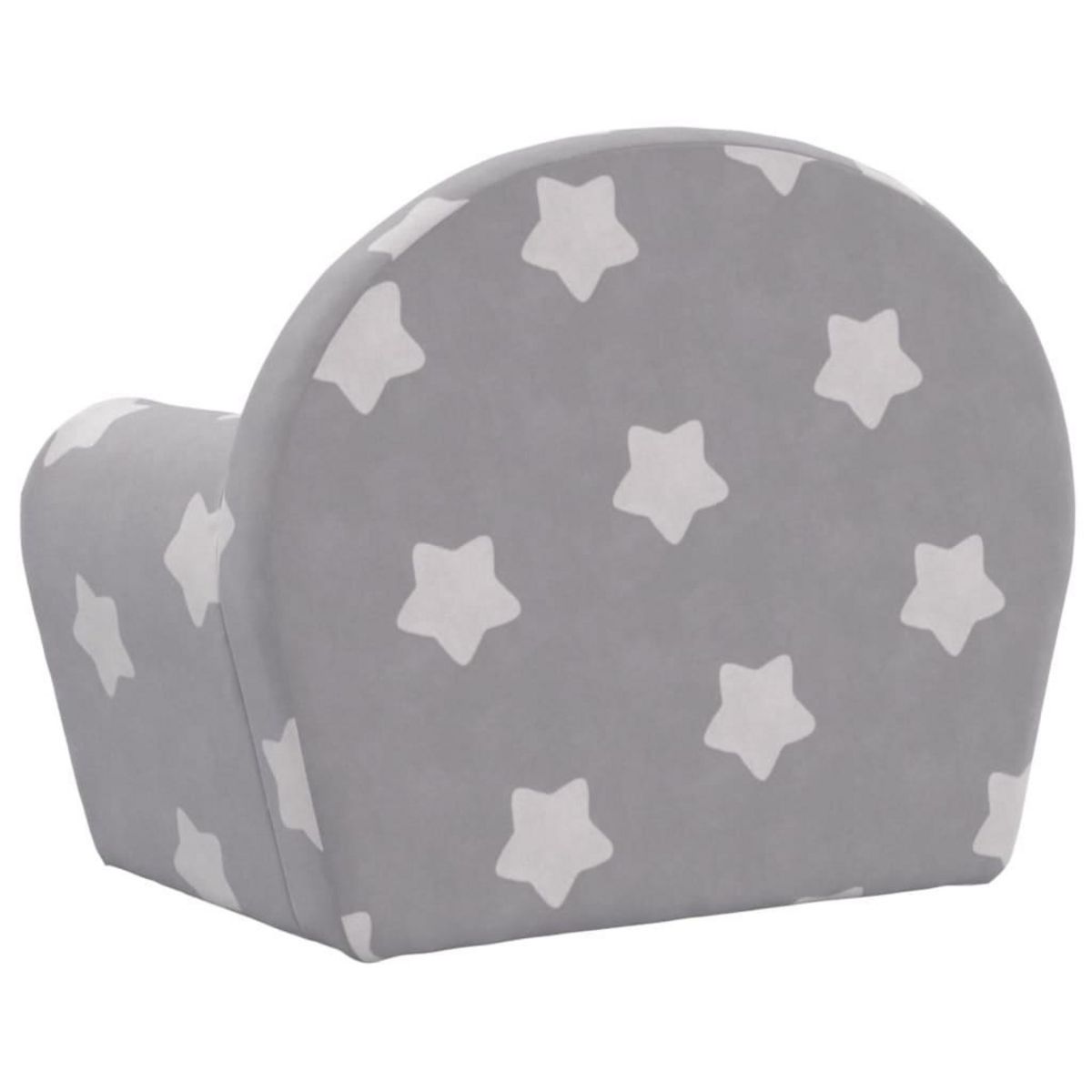 VIDAXL Canape pour enfants gris clair avec etoiles peluche douce