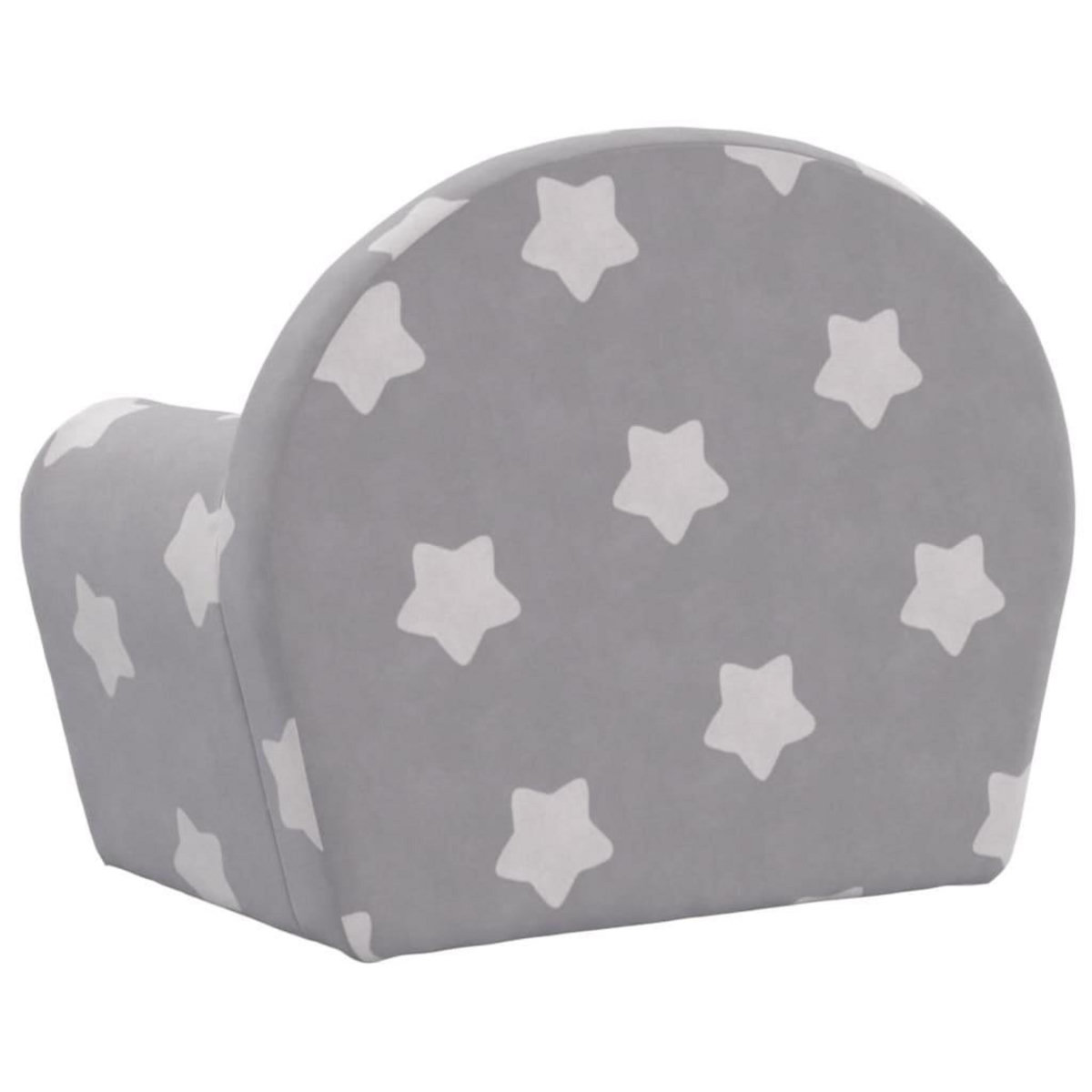 VIDAXL Canape pour enfants gris clair avec etoiles peluche douce