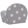 Voir la diapositive 5 : VIDAXL Canape pour enfants gris clair avec etoiles peluche douce