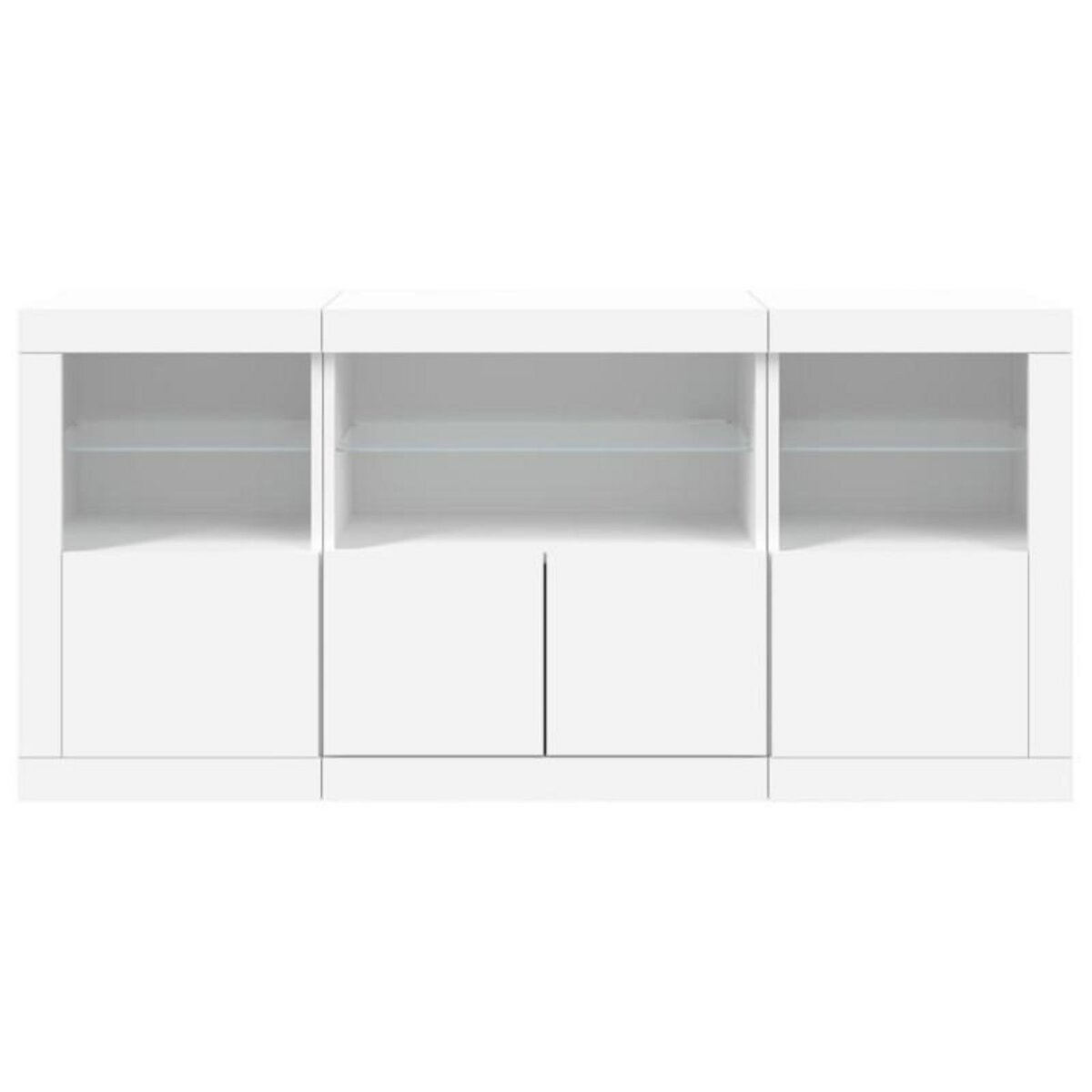 VIDAXL Buffet avec lumières LED blanc 142,5x37x67 cm