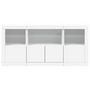Voir la diapositive 6 : VIDAXL Buffet avec lumières LED blanc 142,5x37x67 cm