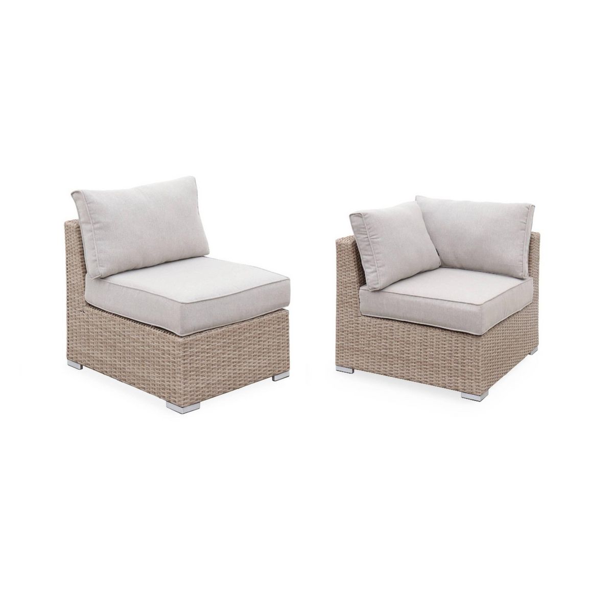 SWEEEK Salon de jardin haut de gamme en résine tressée arrondie VERONA 12 à 14 places