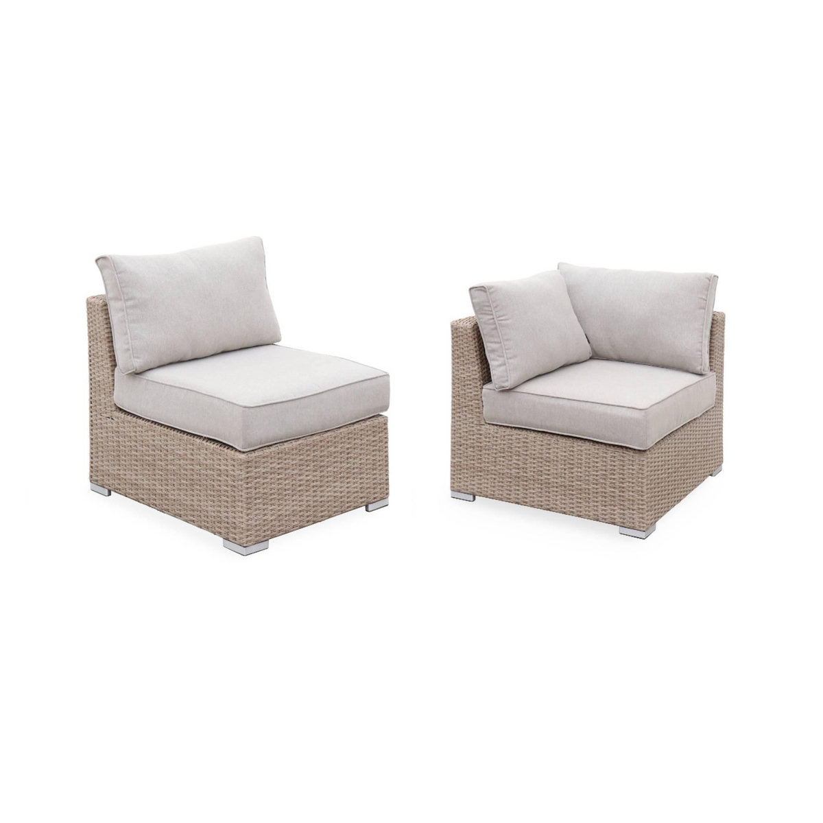 SWEEEK Salon de jardin haut de gamme en résine tressée arrondie VERONA 12 à 14 places