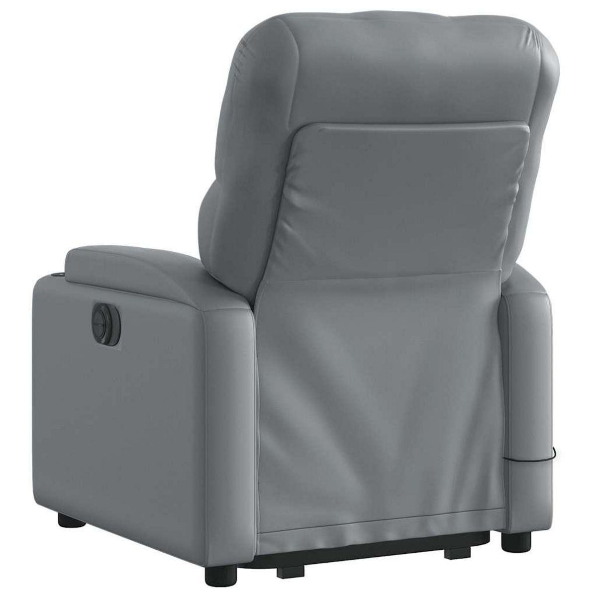 VIDAXL Fauteuil inclinable de massage electrique gris similicuir