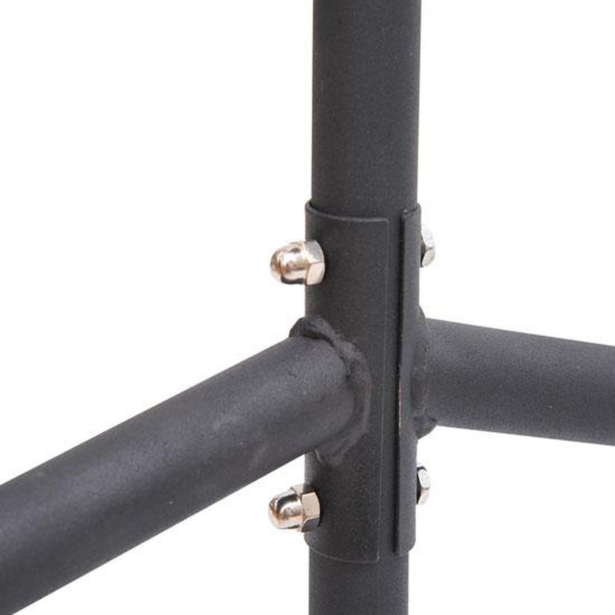 Voir la diapositive 4 : HOMCOM Portant tringle à vêtements acier charge max. 140 kg dim. 180l x 60l x 170h cm noir