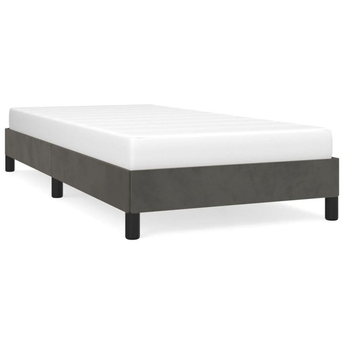 VIDAXL Cadre de lit sans matelas gris fonce 90x200 cm velours