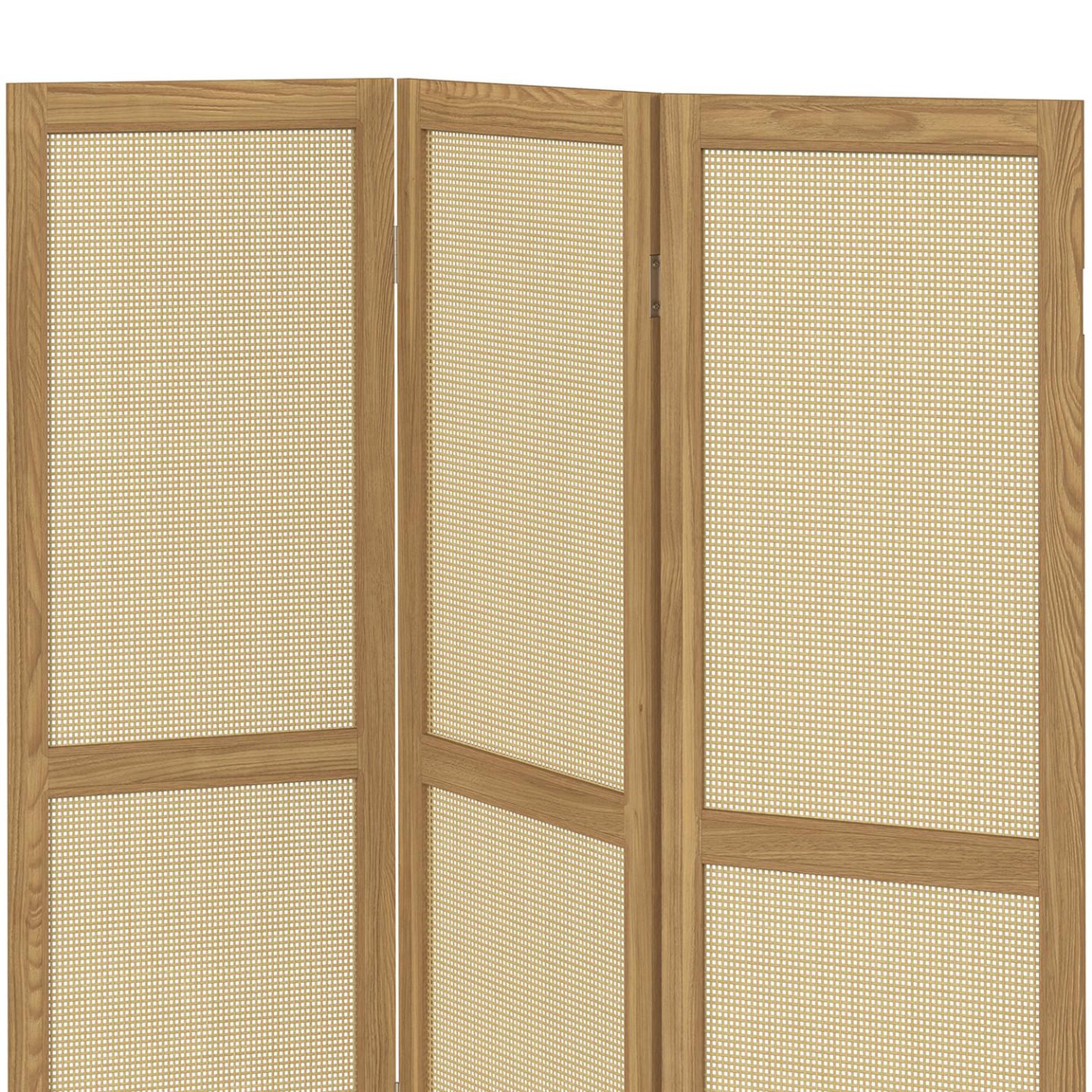 Voir la diapositive 6 : ID MARKET Paravent intérieur hanae effet naturel cannage