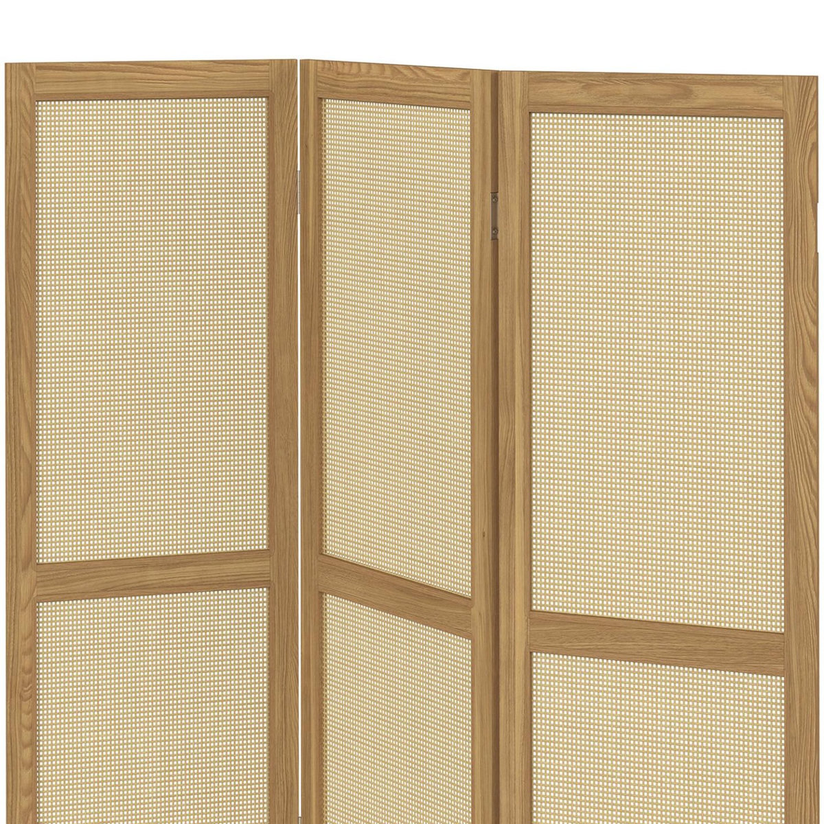 ID MARKET Paravent intérieur HANAE effet naturel cannage