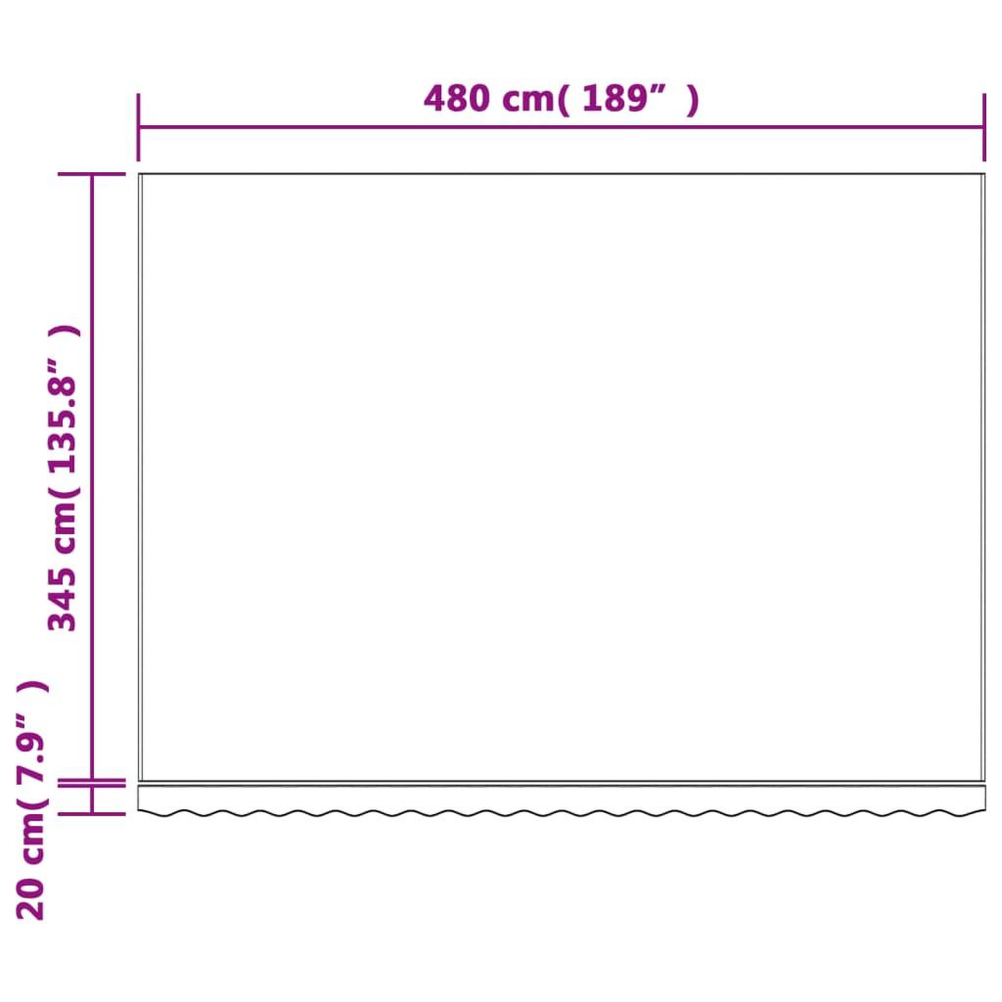 Voir la diapositive 6 : VIDAXL Tissu de remplacement pour auvent rayures multicolores 5x3,5 m
