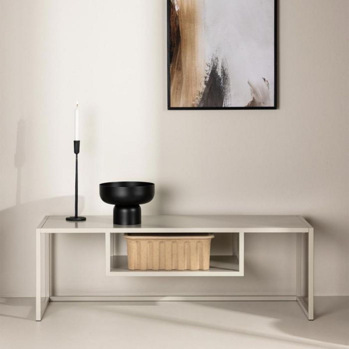 Paris Prix Meuble TV en Métal  Riverside  120cm Beige