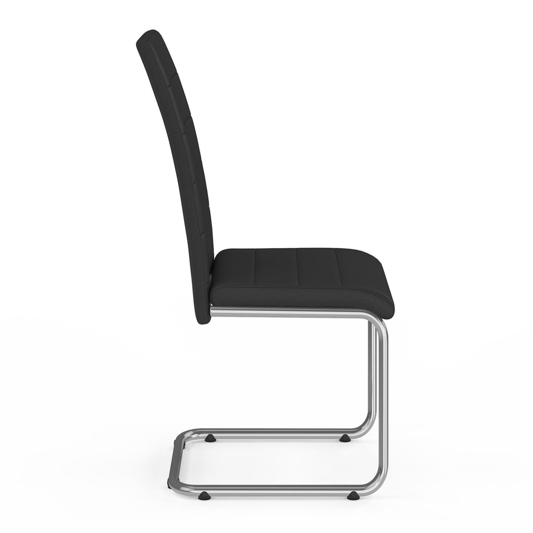 Voir la diapositive 5 : ID MARKET Lot de 4 chaises mia noires pour salle à manger