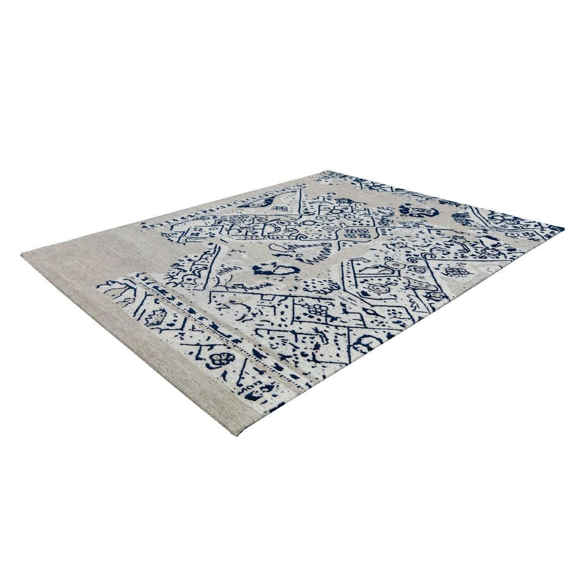 Paris Prix Tapis Imprimé Rétro  River  Gris & Noir
