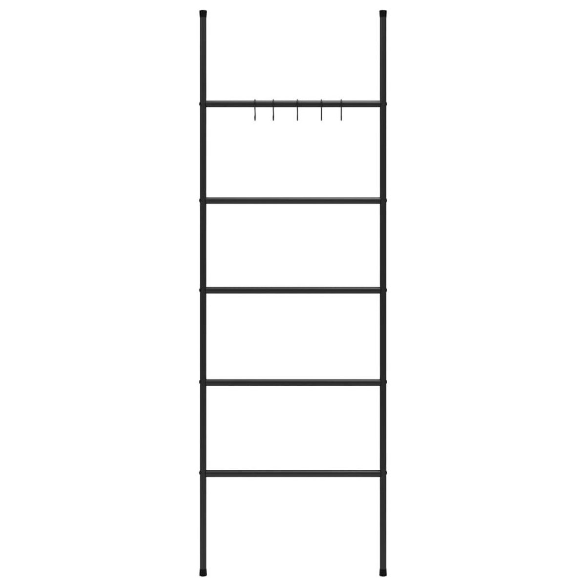 VIDAXL Porte-serviettes echelle a 5 niveaux Noir 58 x 175 cm Fer