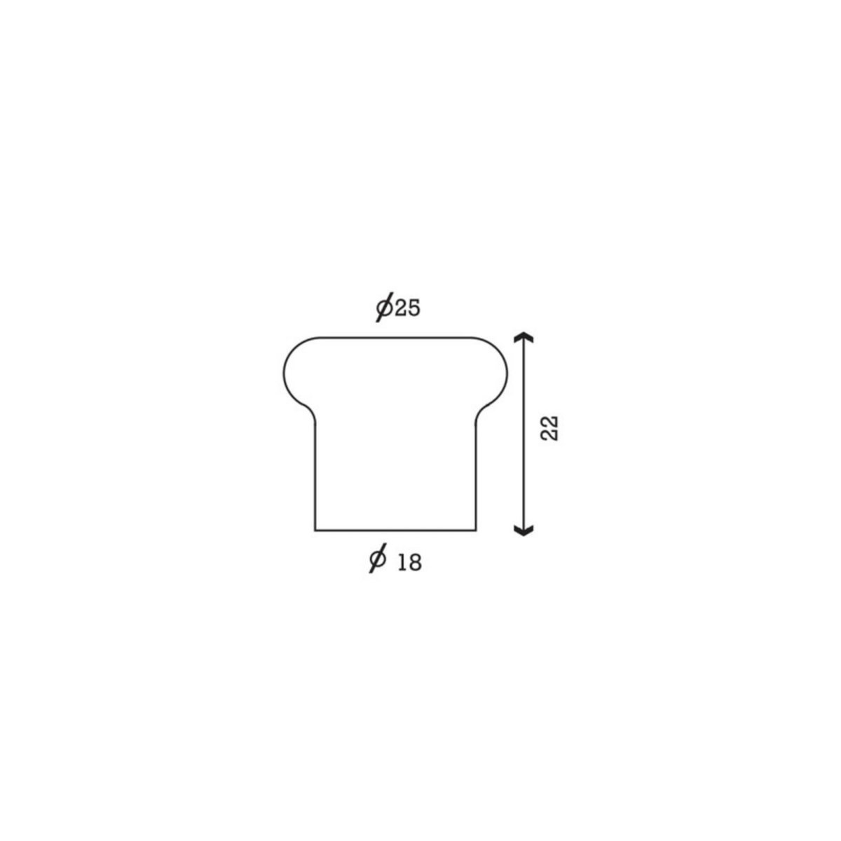 ESPACE-BRICOLAGE Bouton 2008 pour meuble Inox 304 - 25mm - Finition brossé mat