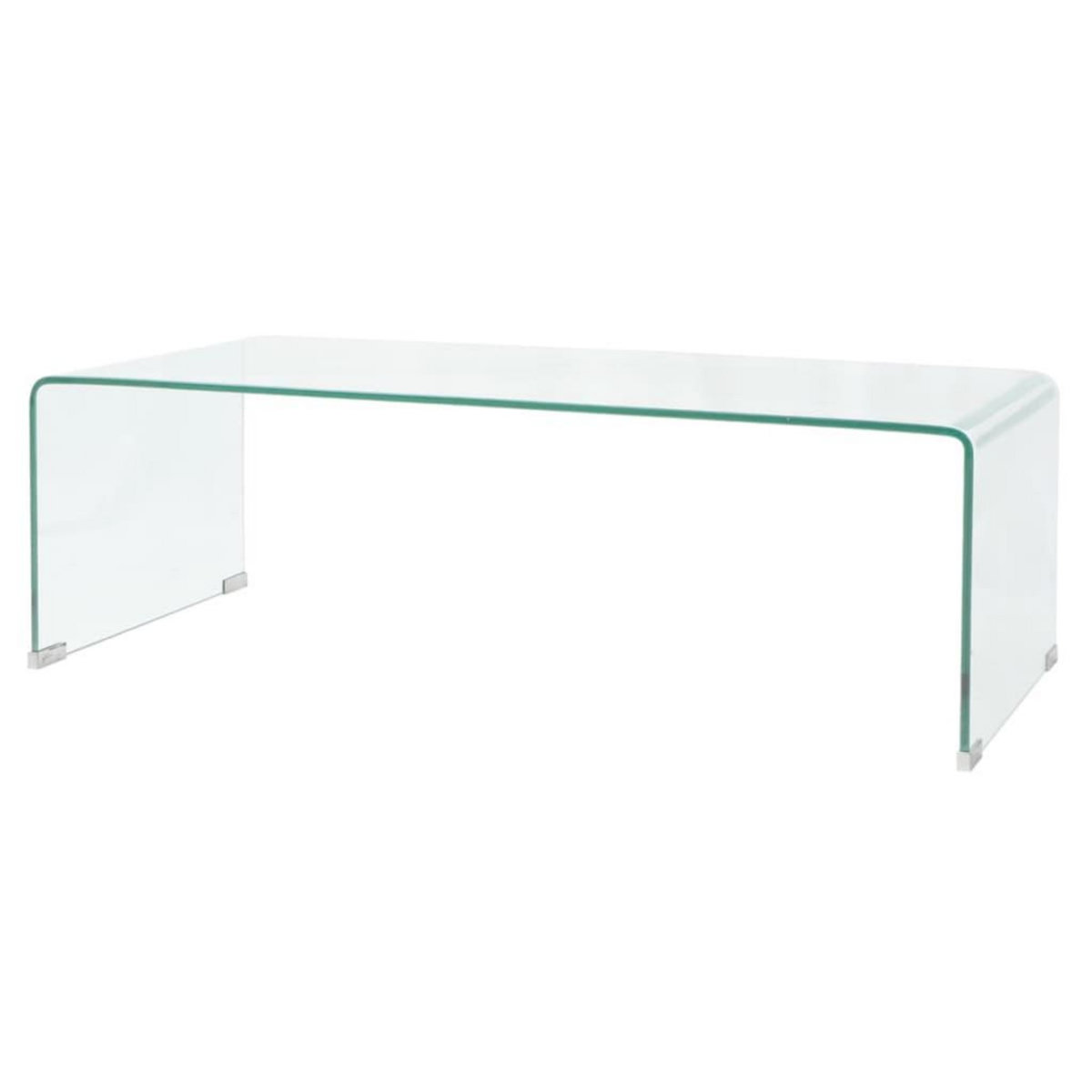 VIDAXL Table basse 98x45x30 cm Verre trempe Transparent