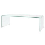 VIDAXL Table basse 98x45x30 cm Verre trempe Transparent
