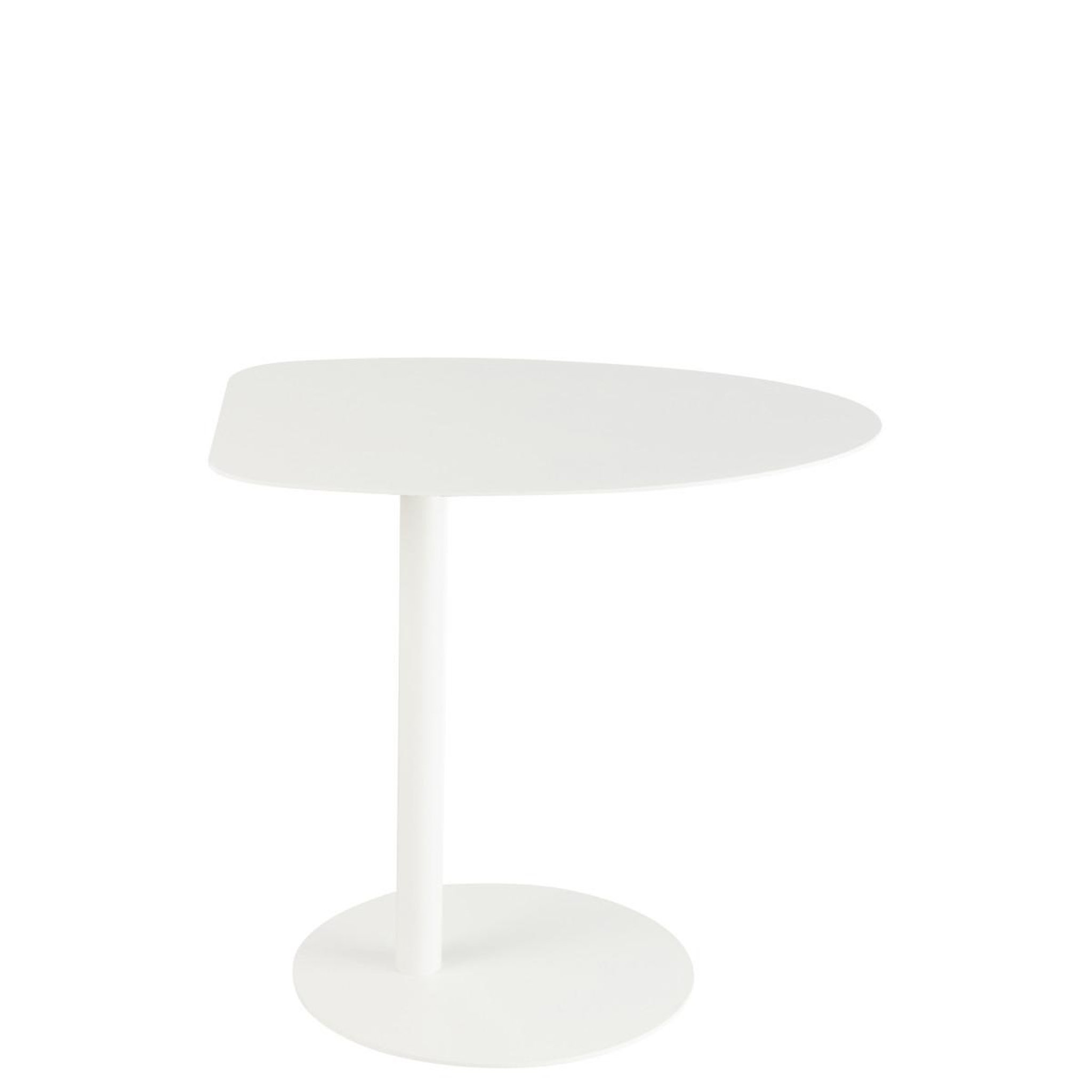 Voir la diapositive 2 : J-LINE Table d'appoint en métal  ice  55cm blanc