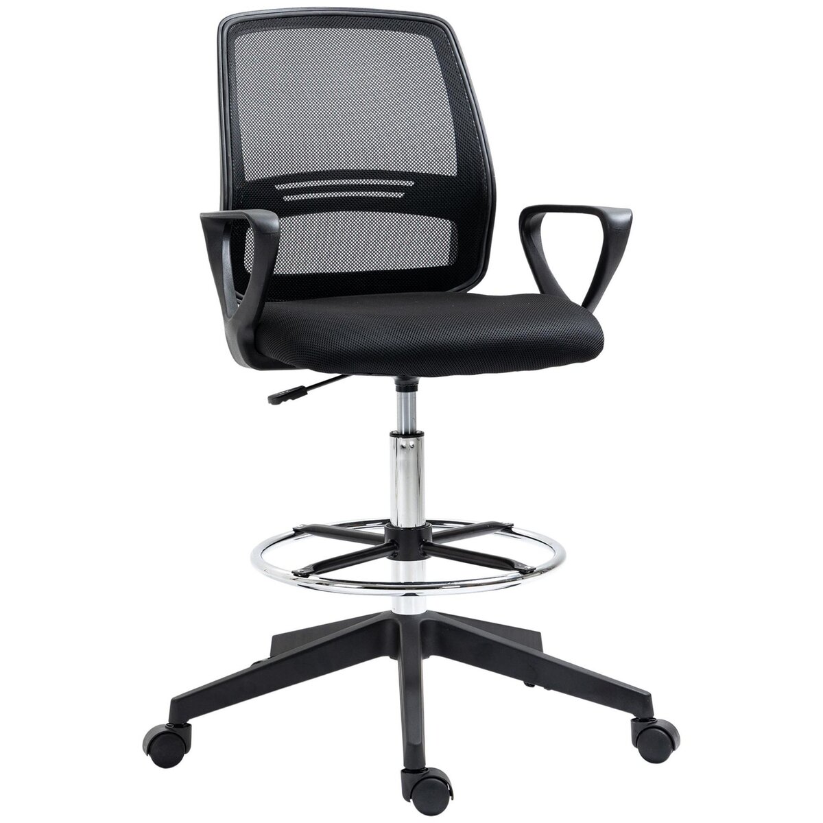 Chaise de bureau assise haute réglable 95-115H cm noir
