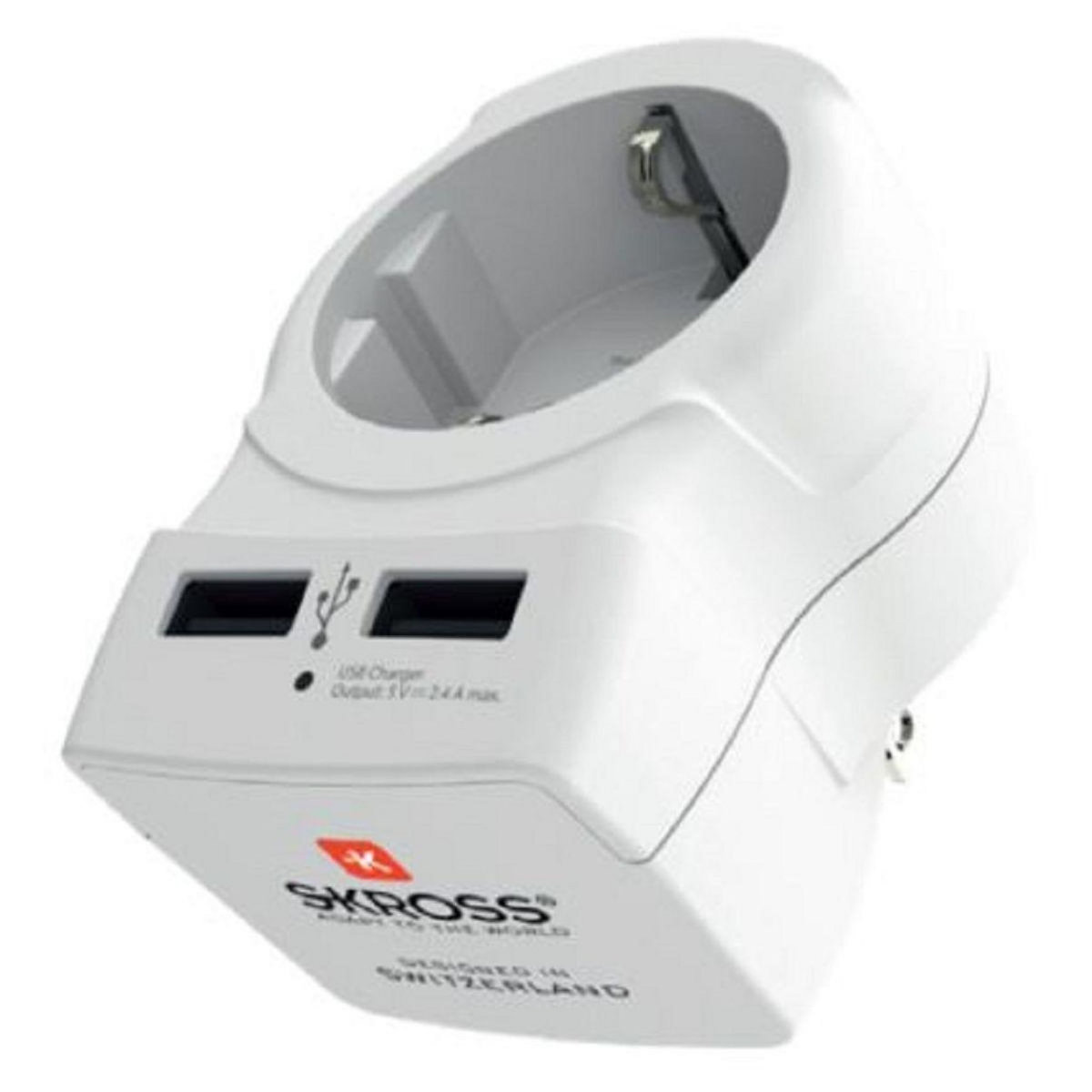 Skross Adaptateur de voyage Europe vers USA + USB